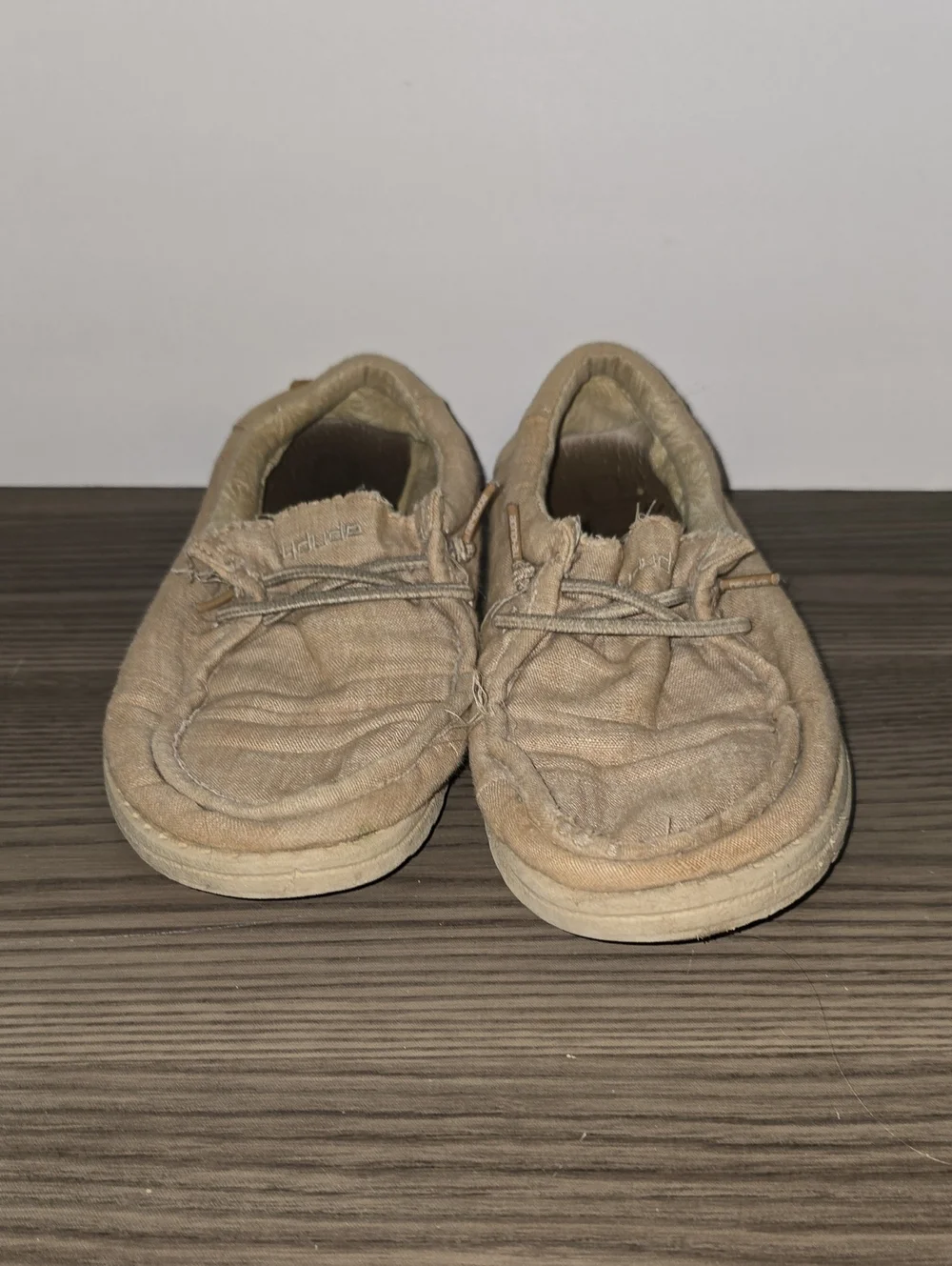 Hey Dude Tan Canvas Slip-On Loafers #132